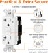Amazon Basics Weather-Resistant GFCI Receptacle with LED Indicator, 20 Amp, White