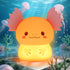 ollycasa Axolotl Night Light for Kids, Rechargeable Bedroom Bedside Lamp, Night Lamp for
