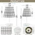 Lotupokon Dimmable Bulb Grey Buffalo Plaid Check Table Lamp for Bedroom USB Outlet Desk Lamp with Fabric Shade Bedside