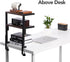 Clamp on Desk Shelf, 12.6 x 7 Inch 2-Tier Shelving Unit, Storage Tray for Office Home Desktop Organizer