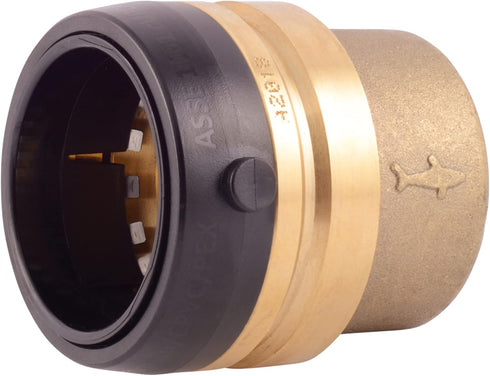 SharkBite Push to Connect Brass Plumbing Fitting, 1-1/2 Inch Push Cap for PEX Pipe, Copper, CPVC, PE-RT, HDPE, UXL0441