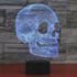 3D 7 Scary Skull Night Light Illusion Lamp, Colors Changing USB Touch Switch Table Lights, Bedroom Halloween Decoration