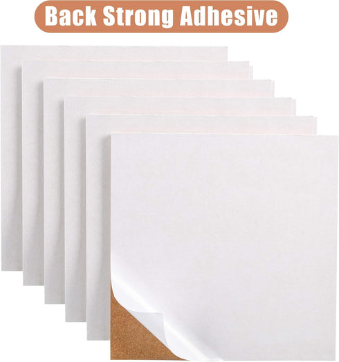 SUNGIFT Cork Board 12"x12" - 1/2" Thick Square Bulletin Boards, 9 Pack with 100 PCS Push Pins