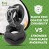 Metal Spacers Online M8 1.25 10 Pack 10.9 13mm x Thread Flange Nuts Black Zinc Steel, Grade Lock Nut with Drive