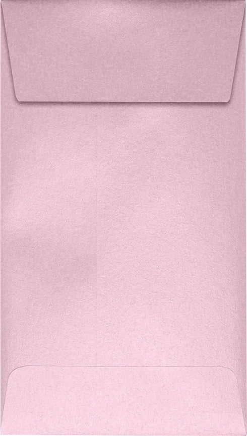LUXPaper #5 1/2 Coin Envelopes | Peel & Press | 3 1/8" x 5 1/2" | 50 Qty Rose Quartz Metallic 81lb. Text