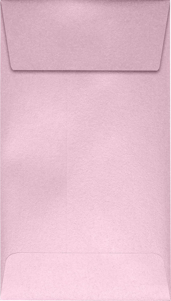 LUXPaper #5 1/2 Coin Envelopes | Peel & Press | 3 1/8" x 5 1/2" | 50 Qty Rose Quartz Metallic 81lb. Text