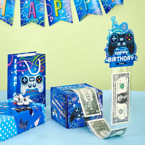 50 WERNNSAI Money Box for Cash Gift - Surprise Birthday Money Box Gaming Party Decorations Game Party Boxes for Adults