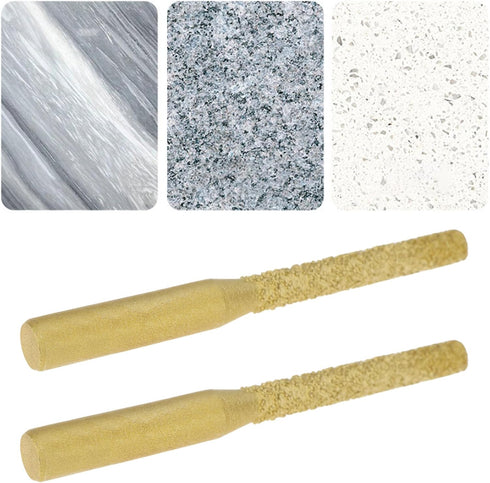 SG Store 2Pcs 1/4" 5x35x65mm Diamond Router Bits for Quartz Stone Jewelry Shell Tiles