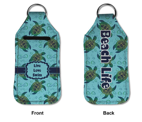 Custom Large Sea Turtle Hand Sanitizer & Keychain Holder