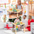 wiqins 3-in-1 6-36 Baby Activity Table for Months Old Kids Wooden Activity Center Sensory Play Table for Toddlers
