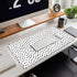 Boho Desk Mat, XXL Polka Dot Mouse Pad for Women Office Decor, Non-Slip Rubber Base, 31.5''X15.7'' with Stitched Edges