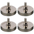 MUTUACTOR 4PCS Super Power Neodymium Round Magnet Base with 1/4''-20 Male Threaded