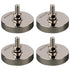 MUTUACTOR 4PCS Super Power Neodymium Round Magnet Base with 1/4''-20 Male Threaded