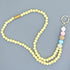 Wood Beaded Teacher Breakaway Lanyards, Cute Soft Necklace Badge Lanyards for Women, Boho Fashion