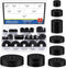 Glarks 40Pcs 8 Sizes Round Rubber Spacer Assortment Kit, Multi-Purpose Black Neoprene Washers for Electrical Repair