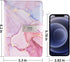 Marble Diary with Lock, A5 Leather Journal for Girls, Cute Password Lock Notebooks with Pen Holder for Travel