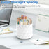 Desk Organizer, 360°Rotating Sparkling Diamond-like Pen Holder, 5 Compartments Storage Box for Office, School, Home