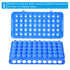 PATIKIL 50 Wells Tube Rack, 1 Pcs Vial Rack for Microcentrifuge Tubes, Blue