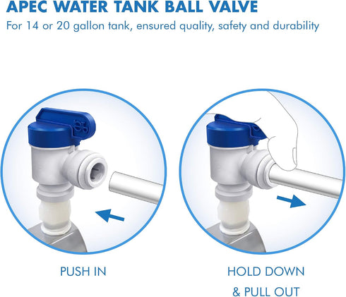 (3/4" 3/8" APEC Water Systems Tank Ball Valve NPTF, Output)