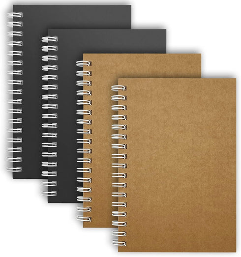 Small Spiral Notebooks 4 x 6 Inch - 4 Pack Mini Pocket Memo Notepads, 50 Sheets per Pad, Perfect for Notes and Lists