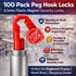 Generic 100 Pack 4.5mm Peg Hook Locks, Plastic Magnet Security Red Stop Locks, Anti-Theft Pegboard Display Lock