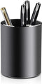 Vaydeer Metal Pen Holder - Round Black Pencil Cup for Desk, Office, School, Home Stationary Supplies (3.15 x 3.15 x