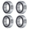 uxcell 4 Pcs 60/22-2RS Deep Groove Ball Bearing, 22mm x 44mm x 12mm High Carbon Chrome Steel Z3