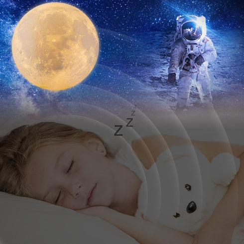 Setting 3D 16 9.6 inch) LOGROTATE Moon Lamp, Moon Light Lamps with Time and Stand Printing LED Colors, Hung Up