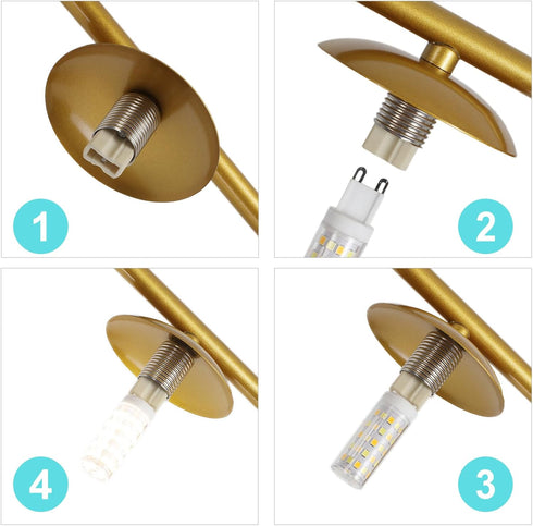 lxrnqcey 3-Light Bathroom Light Fixtures, Brushed Gold Vanity Light with Globe Milk Glass Shade, Modern Wall Sconces