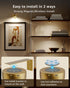3 Pack 2600mAh Wireless Rechargeable Above Picture Lights for Wall, Battery Art Light for Paintings Cordless Over Photo