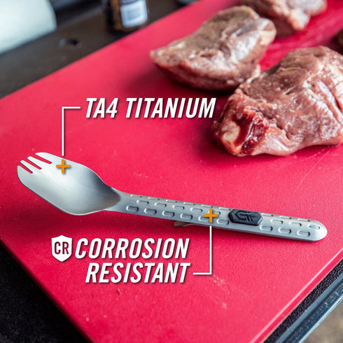 Gerber Gear Devour Multi-Fork - Camp Eating Tool and Multi-Tool, EDC Gear, Titanium Equipment