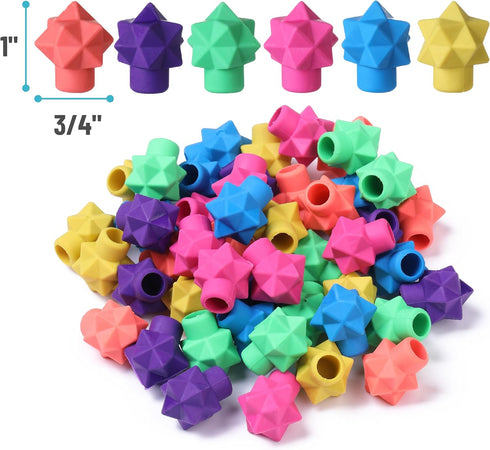 Mr. Pen Pencil Erasers Toppers, 48 Pack, Vibrant Colors, Pencil Cap Erasers, Eraser Tops, Pencil Topper Erasers
