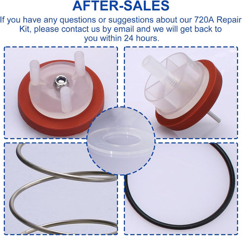 RK1-720A Pressure Vacuum Breaker Repair Kit for Zurn Wilkins 1/2 , 3/4 , and 1 Pressure Vacuum Breaker