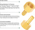 TAILONZ PNEUMATIC 1/4 Inch Barb x 1/4 Inch NPT Brass Female Hose Fitting Connector (Pack of 10)