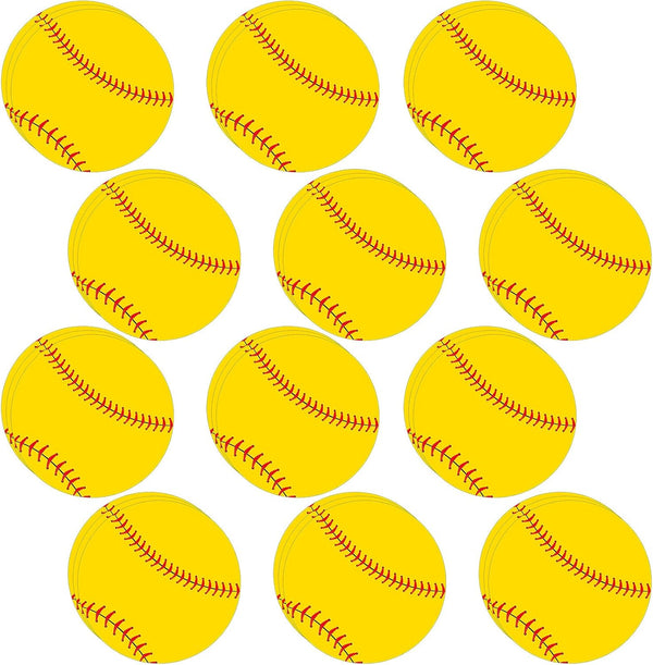 Sports Party Cutout 80 Pcs 5.91 Inch Paper Ball Cut Outs with Glue Point Dots for Sports Theme Classroom