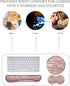Ergonomic Mouse Pad with Wrist Support Set, Keyboard Wrist Rest for Laptop Gaming Office, Pink Glitter