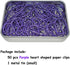 Cute Heart Paper Clips Purple Paperclips, Gift Idea (Purple, 50 Pack) by HiQin