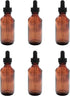 Super Z Outlet 2oz Amber Glass Bottles with Glass Eye Dropper for Essential Oils, Chemistry Lab