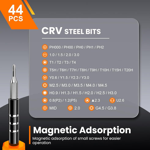 59Pcs Set T5, T6, T8, PS4 PS5, JOREST Small Precision Screwdriver with Torx Mini Repair Tool Kit for Macbook, Computer