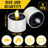 6 Pcs Solar Tea Lights Outdoor Waterproof 2 x 2.2 Inches Candle Flameless Flicker Rechargeable Reusable LED Dusk to Dawn Tealight Candles for Wedding Garden Camping Home Party Decor by Glooglitter