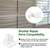 IFERLA 4, Vinyl Shutter Tilt Bar End Cap Variety Plantation Shutter Repair Kit Fit Plantation/Hunter Douglas/Breezeway