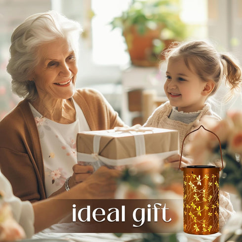 1 Pack DIBIEECN Mothers Day Gifts for Mom, Birthday Gifts Grandma Ladies Solar Lanterns Outdoor Hanging Hollowed-Out