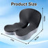 Nixegym Tailbone Memory Foam Office Chair Cushion, L-Shaped Integrated Seat Cushions, Chair Seat Cushion for Lower Back