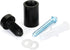 Sign Standoff 1/2" x 3/4", Black Aluminum Sign Standoff Screw for Acrylic, Glass, PVC, Pack of 4