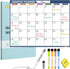 Magnetic Dry Erase Calendar for Refrigerator, Monthly Planner Board with Markers & Eraser - 14 x 11 Inches