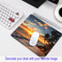 Sunset Beach Mouse Pad with Tropical Ocean Landscape and Non-Slip Rubber Base for Women's Office Desktop Decoration