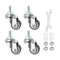 PATIKIL 1 Inch Mini Stem Casters, 4 Pack Low Profile TPR Threaded