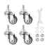 PATIKIL 1 Inch Mini Stem Casters, 4 Pack Low Profile TPR Threaded