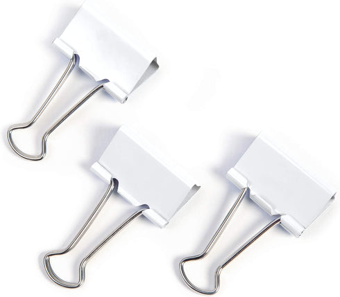 Rapesco 1493 Foldback Clips 19 mm White Pack of 80