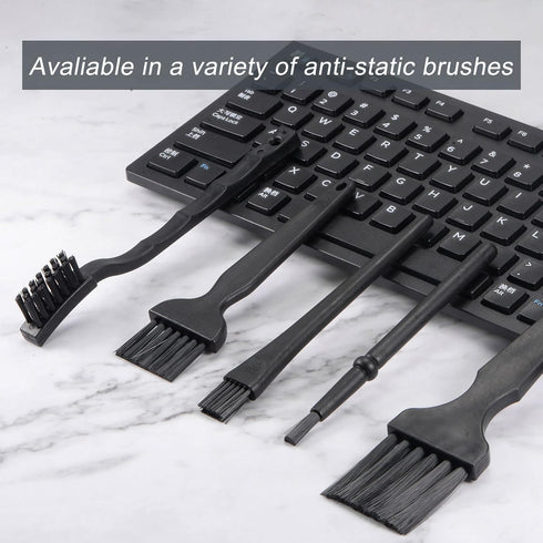 uxcell Anti Static ESD Brush, Plastic Handle Nylon Lab Cleaning Brushes for Electronics, Keyboard, PCB Repair